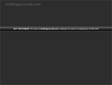 Tablet Screenshot of bluffingtonscafe.com